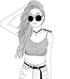 Drawing Of A Girl Nike 65 Best Drawings Black White Images
