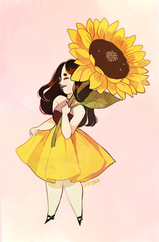 sunflower girl by sergle