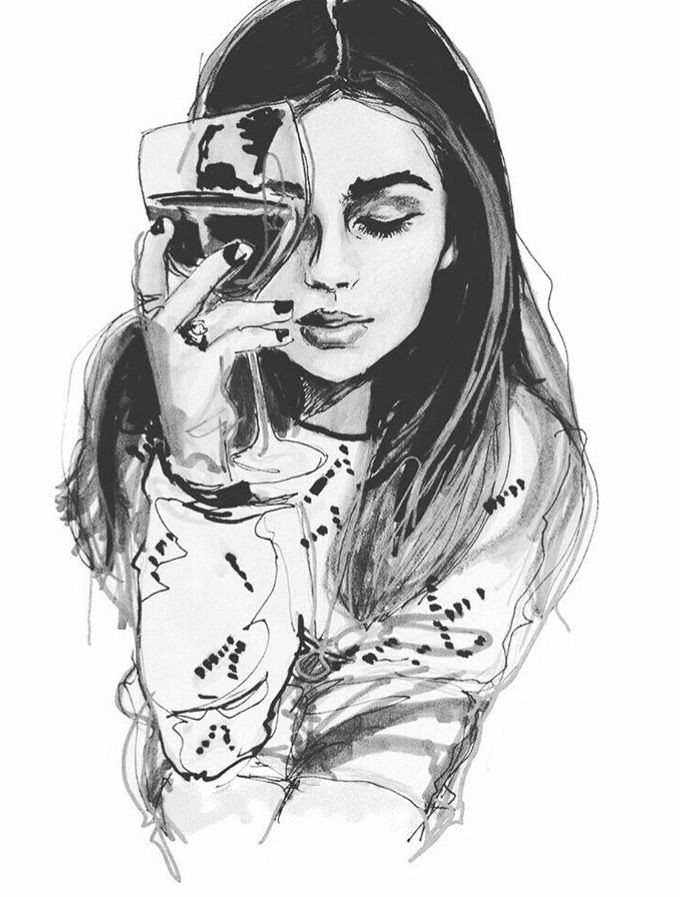 wine painting painting of girl fashion painting sketch painting girl paintings
