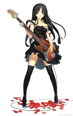 anime girlwith guitar fan art k on anime anime chibi manga anime