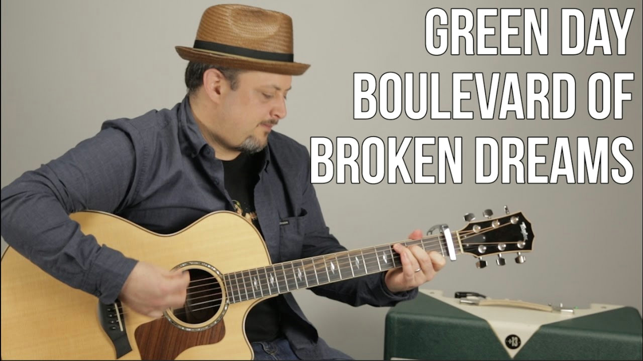 green day boulevard of broken dreams guitar lesson easy beginner acoustic song youtube