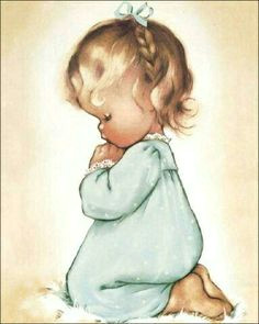 sweet charlot byj little girl praying print on fabric block choose or