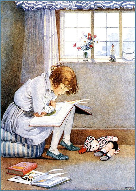 the magic of a good book girl reading children reading reading art love