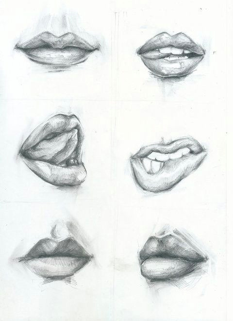 nikkis practicing different ways to draw lips
