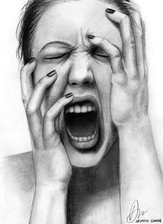 screaming drawing screaming girl high art gcse art pencil art pencil