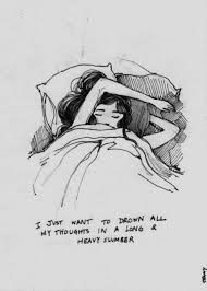 drawing art girl sleep drowning draw bed want thoughts long sleeping heavy drown drowned slumber