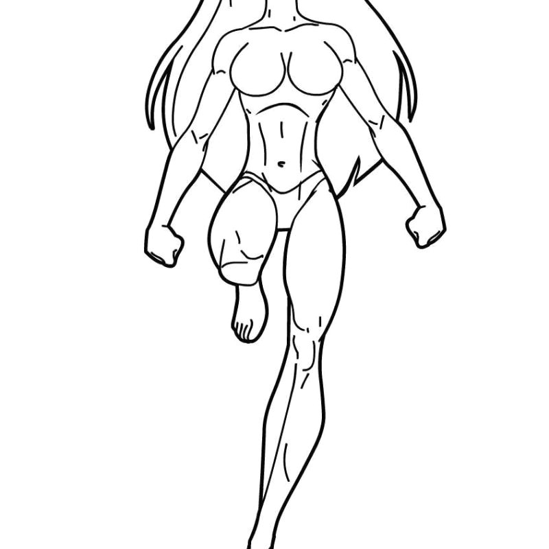 drawing a female superhero step 2