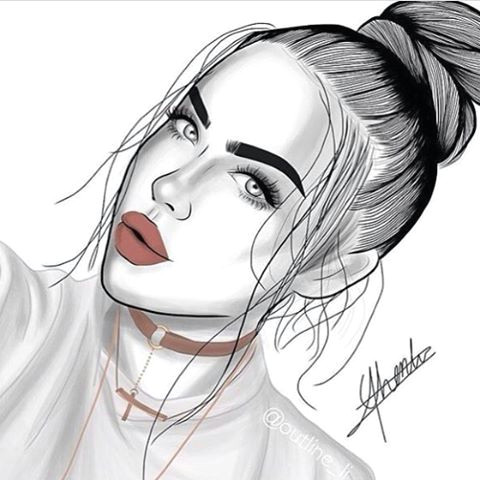 outlines outline tumblr girl draw drawing art black and white lovely girl