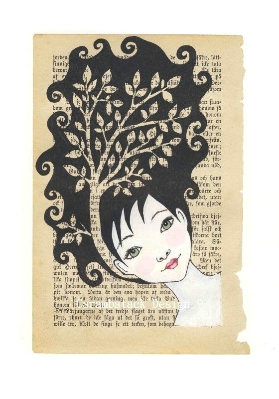 tree girl limited edition print by carambatack on etsy 30 00