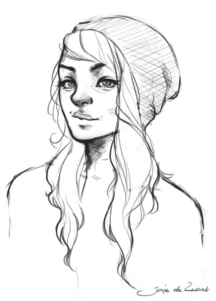 Drawing Of A Girl with A Beanie Beanie by Josjez Drawings In 2019 Pinterest Drawings Sketches