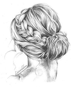 drawing woman girl hair reference artwork drawing