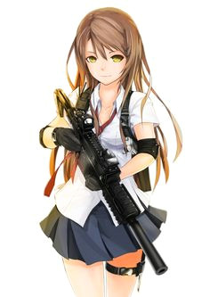 gun girl and gun by pixiv id 8224248 chica manga girls frontline anime
