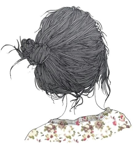 intricate hair drawing