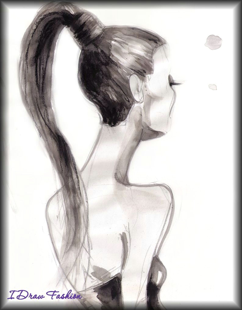 fashion illustration ponytail by idrawfashion on deviantart