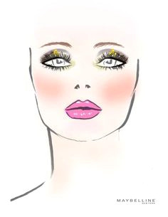 charlotte willer s makeup sketch for the betsey johnson show makeup face charts face makeup