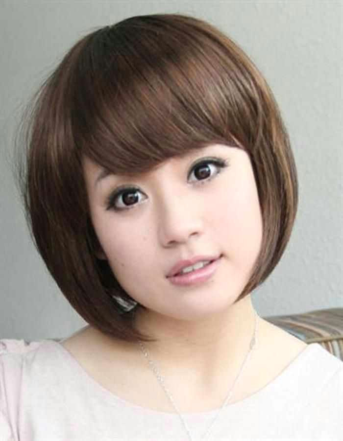 hairstyle for round chubby asian face form korean short hairstyle for women