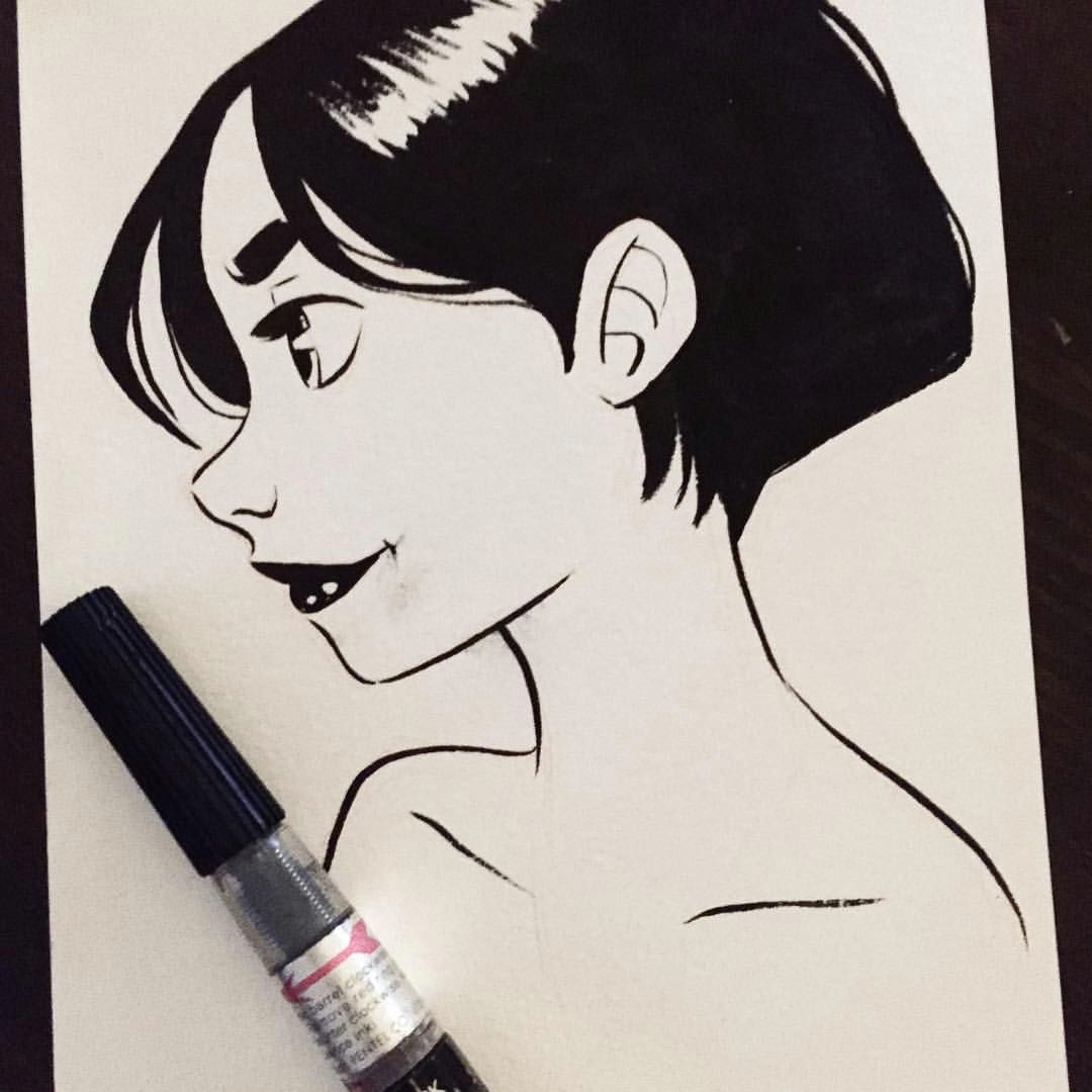 and another inktober to catch up inktober2015 girlsinanimation sketch doodle pentelbrushpen drawing