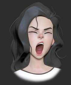 artstation yawning girl alexandr ugryumov character design animation character design girl character