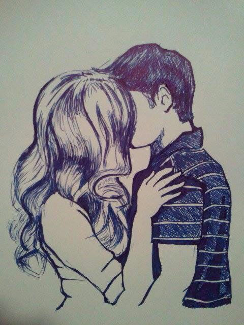 480x640 photos how to draw boy and girl kissing