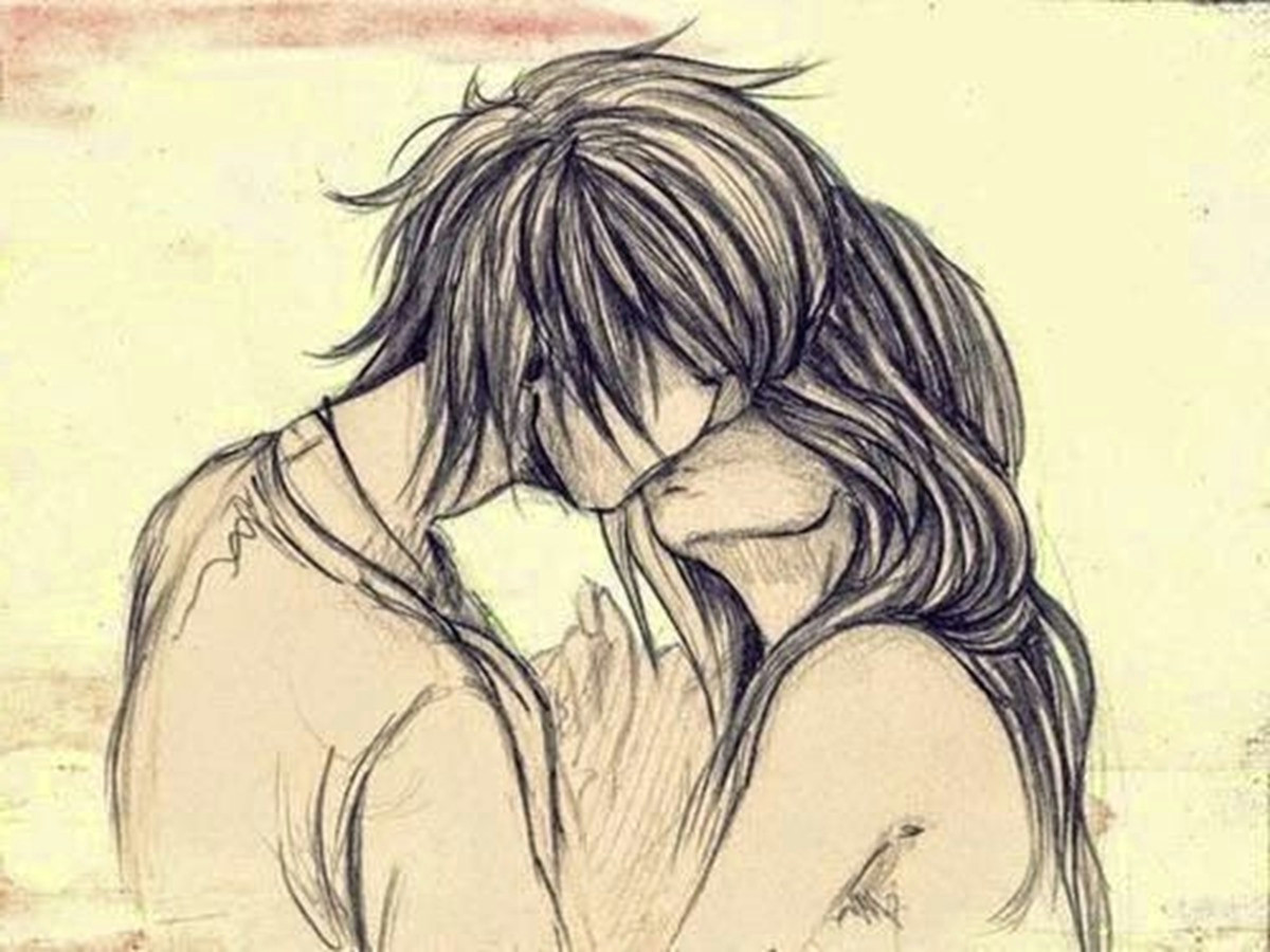 1200x900 hd cute boy and girl kissing sketch girl and boy drawing best