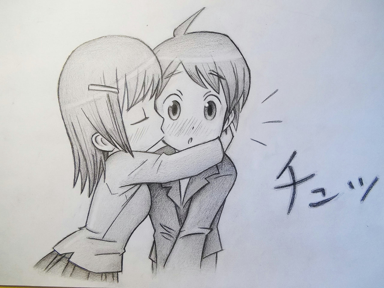 1280x960 sketch image boy and girl kissing drawn kissing first kiss