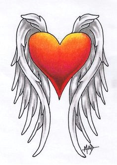 pics for gt graffiti heart designs heart with wings tattoo heart wings winged