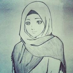 hijab drawing cartoon sketches drawing sketches art drawings beautiful drawings woman