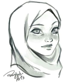 hijab drawing