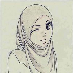 hijab girl pink ink manga a a hijab drawing anime muslimah girl hijab cartoon sketches