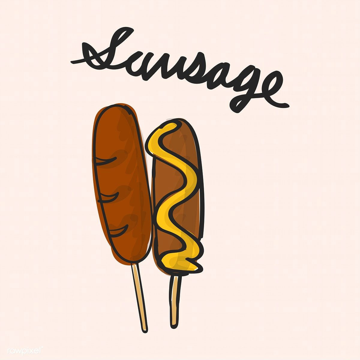 illustration drawing style of hot dog free image by rawpixel com