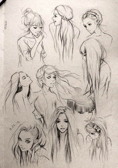 fantasy girl hair i love this so much wanna draw people with this hair
