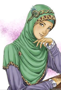 queenly hijabi with mysterious smile deviantart drawings hijab drawing manga drawing girl cartoon
