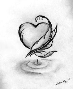 Drawing Of A Pretty Heart Dibujos De Amor Faciles 3 Drawingsa Drawi