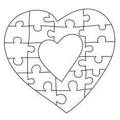 image of design puzzle piece crafts puzzle pieces shape puzzles heart frame