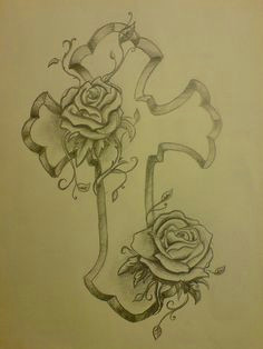 cross and rose tattoo designs cross and roses tattoo cute tattoos body art tattoos