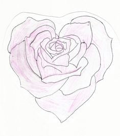 heart shaped rose drawing heart shaped rose by feeohnah rose outline drawing outline drawings