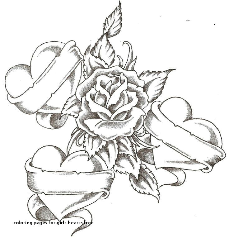 coloring pages of roses and hearts elegant coloring pages for girls hearts free heart coloring page