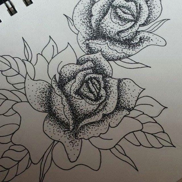 daniisphotographyart tattoo tattoos tats tat dots dot doodle sketch design tattooist wannabe white rose leaf roses flower leaves flowers