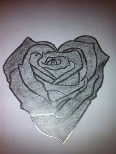 pencil drawings of hearts love heart shaped rose drawing hearts and roses blue roses