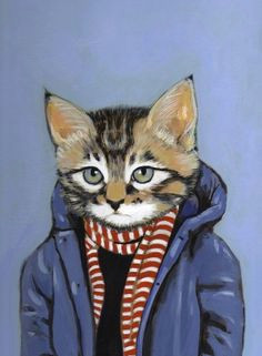 cats in clothes is the best art