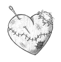 gallery for emo broken heart drawings