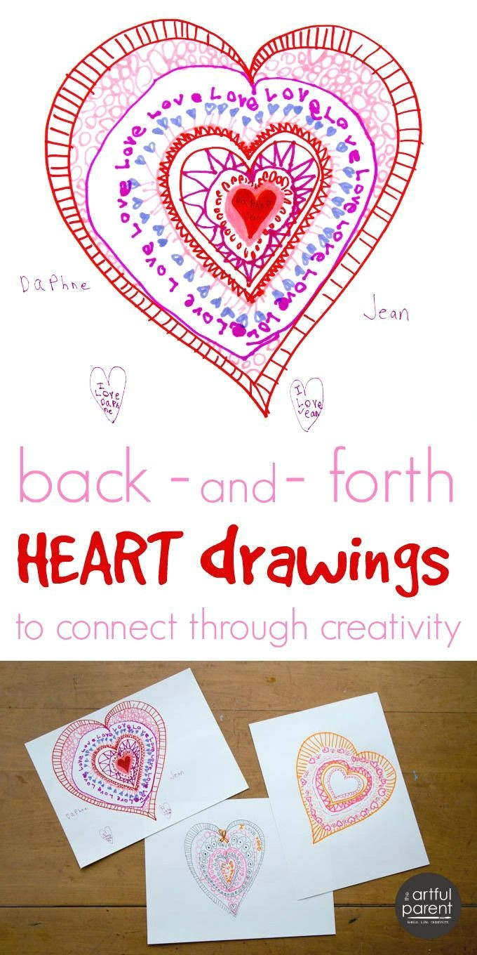 this interactive heart drawing activity is a fun way to celebrate love connect through creativity take turns adding layers to the heart