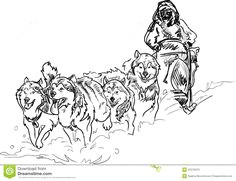 sled dog coloring pages stock photo alaskan sled dogs dog pictures to color