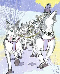 cool iditarod drawing