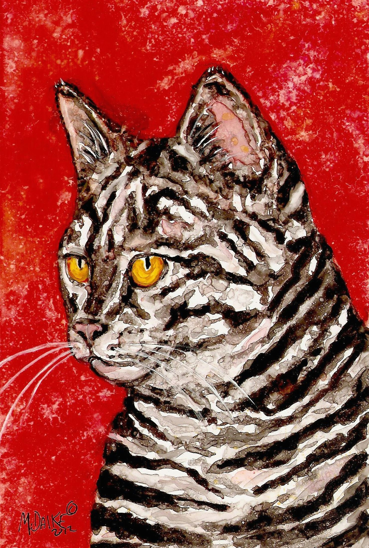 tabby cat by pet art melinda