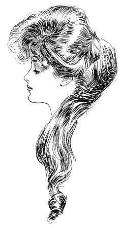 in his room pinned on the wall was a newspaper drawing by charles dana gibson entitled the eternal question it showed evelyn in profile