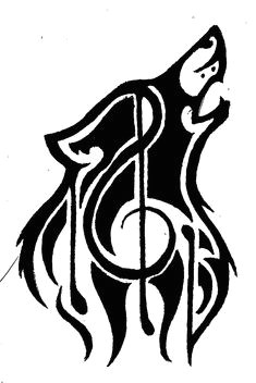 this tattoo catches each part of me so perfectly i m a musician so the treble clef is the biggest draw then the tribal wolf explains my style