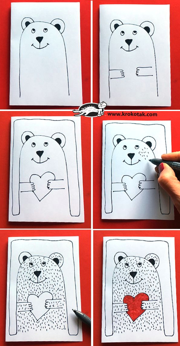 how to draw valentines