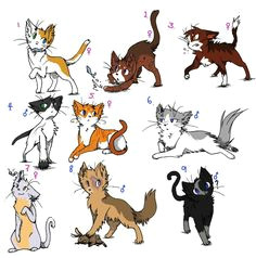 warrior cat adoptables i call 8 and 3