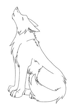 wolf outline drawing coloring home